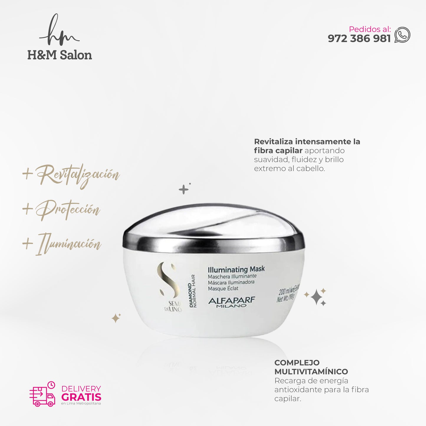 ALFAPARF SEMI DI LINO - Diamond duo shampoo + mask