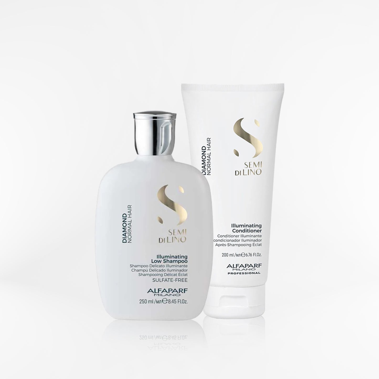 ALFAPARF SEMI DI LINO - Diamond duo shampoo + conditioner