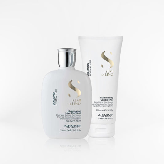 ALFAPARF SEMI DI LINO - Diamond duo shampoo + conditioner