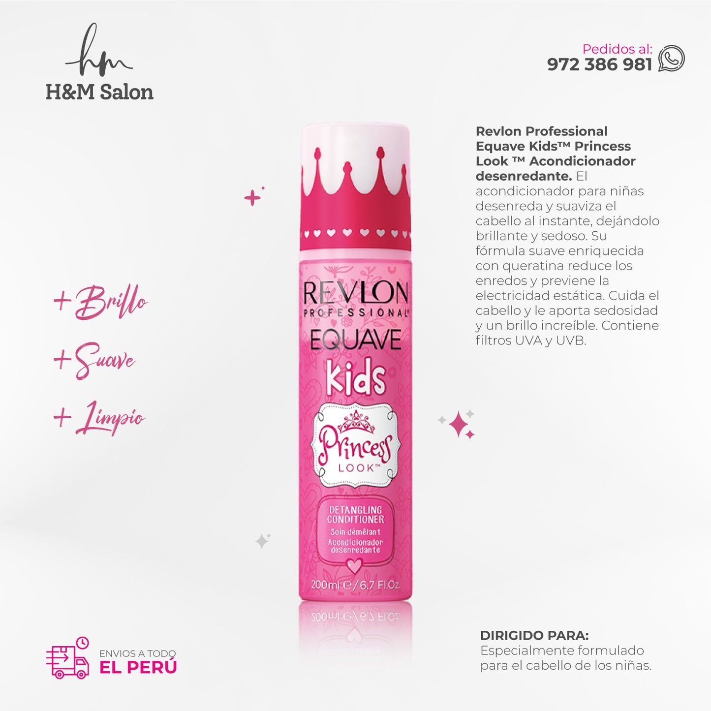 REVLON - EQUAVE KIDS PRINCESS DUO SHAMPOO Y ACONDICIONADOR
