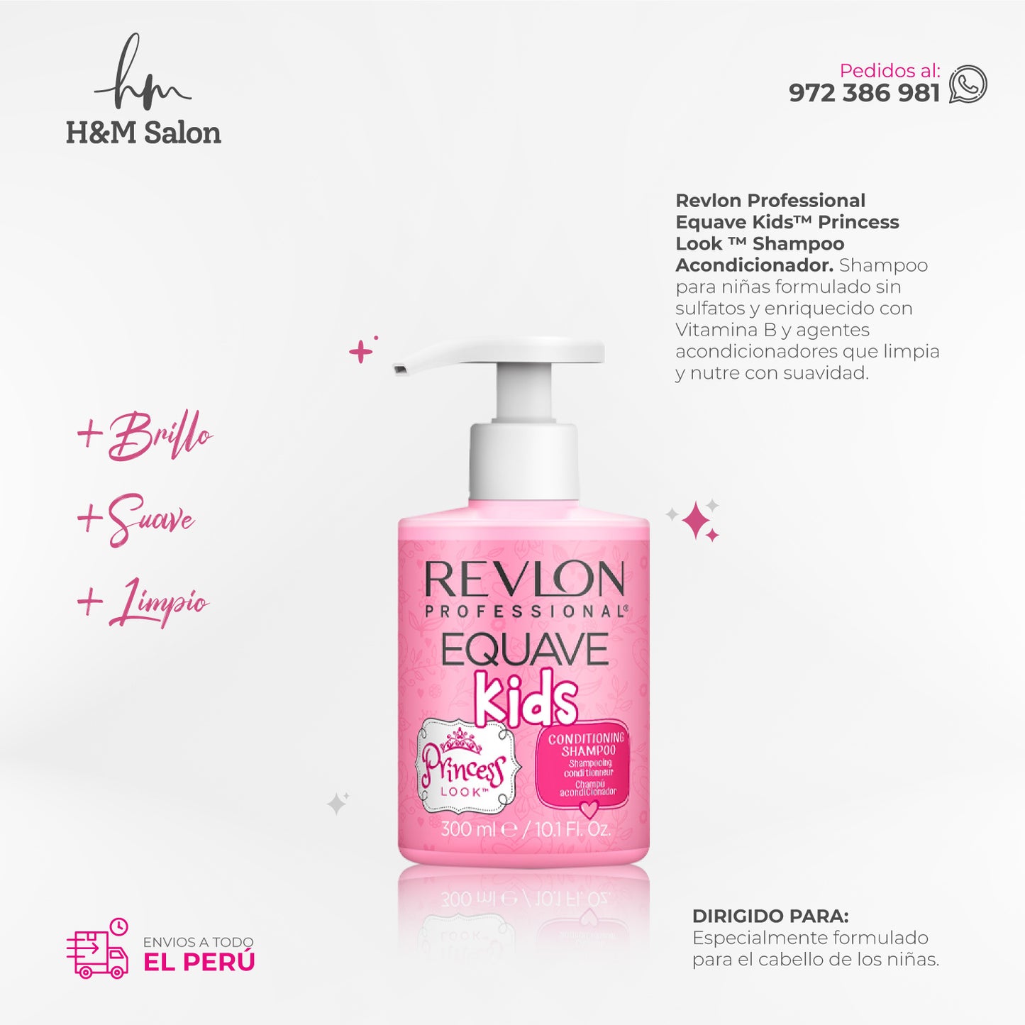 REVLON - EQUAVE KIDS PRINCESS SHAMPOO ACONDICIONADOR 300 ml