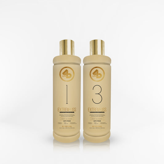 4D LIFE PROFESSIONAL - DUO EXTREM-LISS shampoo + acondicionador 400 ml