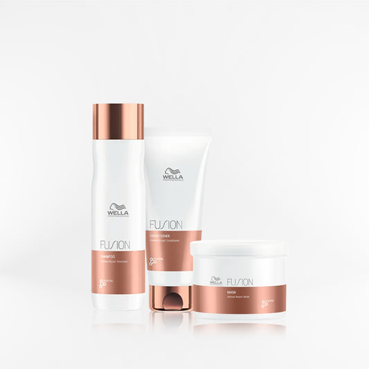 WELLA - FUSION TRIO shampoo + acondicionador + mascara