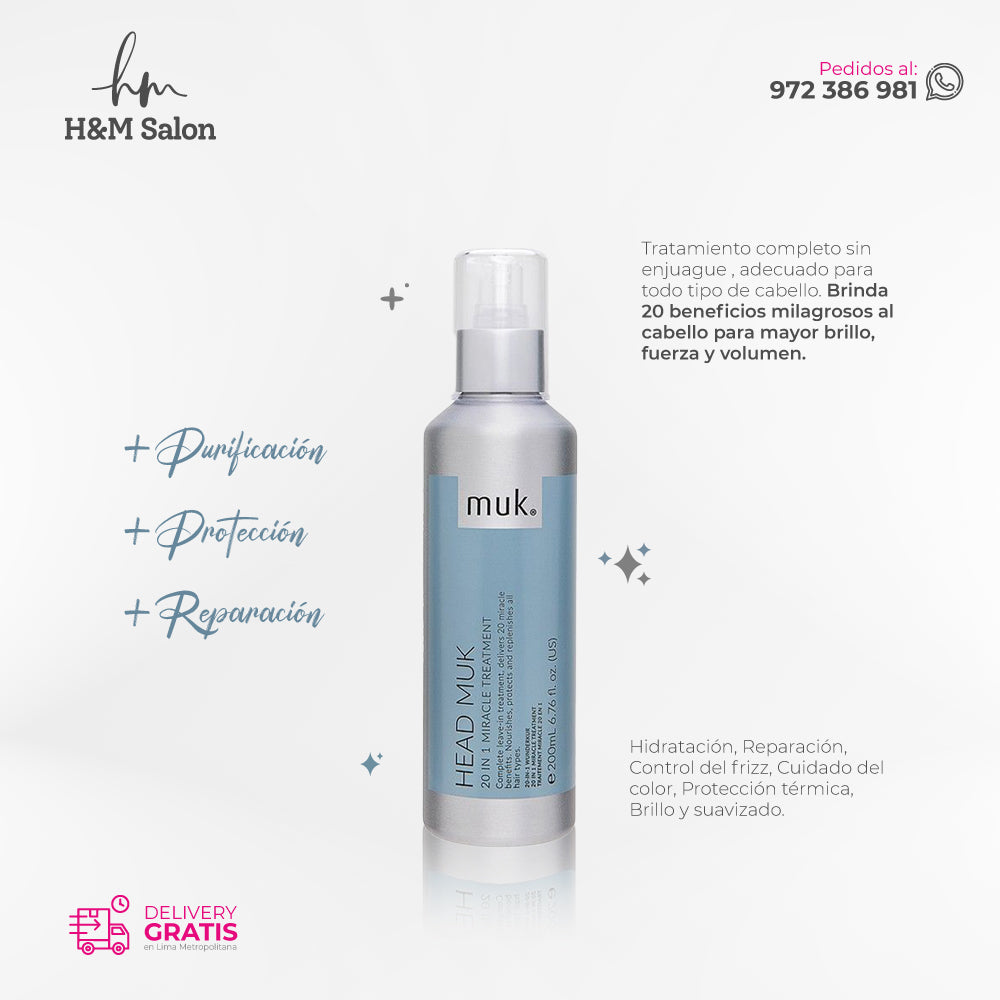 MUK - Tratamiento Milagroso 20 en 1 HEAD MUK 200 ml