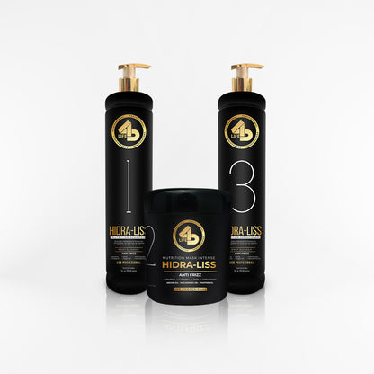 4D LIFE PROFESSIONAL - TRIPACK HIDRA-LISS shampoo + mascara + acondicionador 1 L