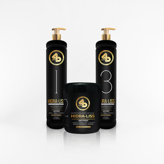 4D LIFE PROFESSIONAL - TRIPACK HIDRA-LISS shampoo + mascara + acondicionador 1 L