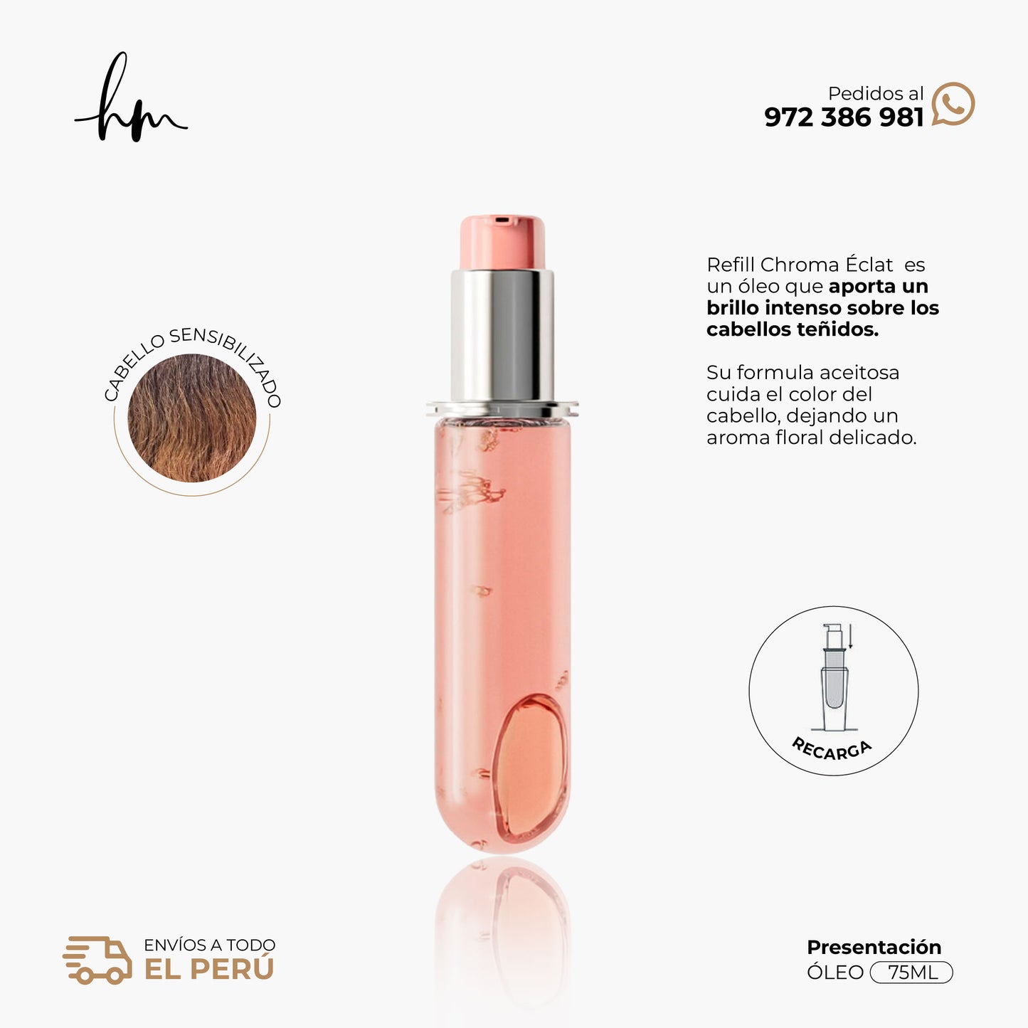 KÉRASTE CHROMA ABSOLU • Recarga Óleo Chroma Eclat 75ml