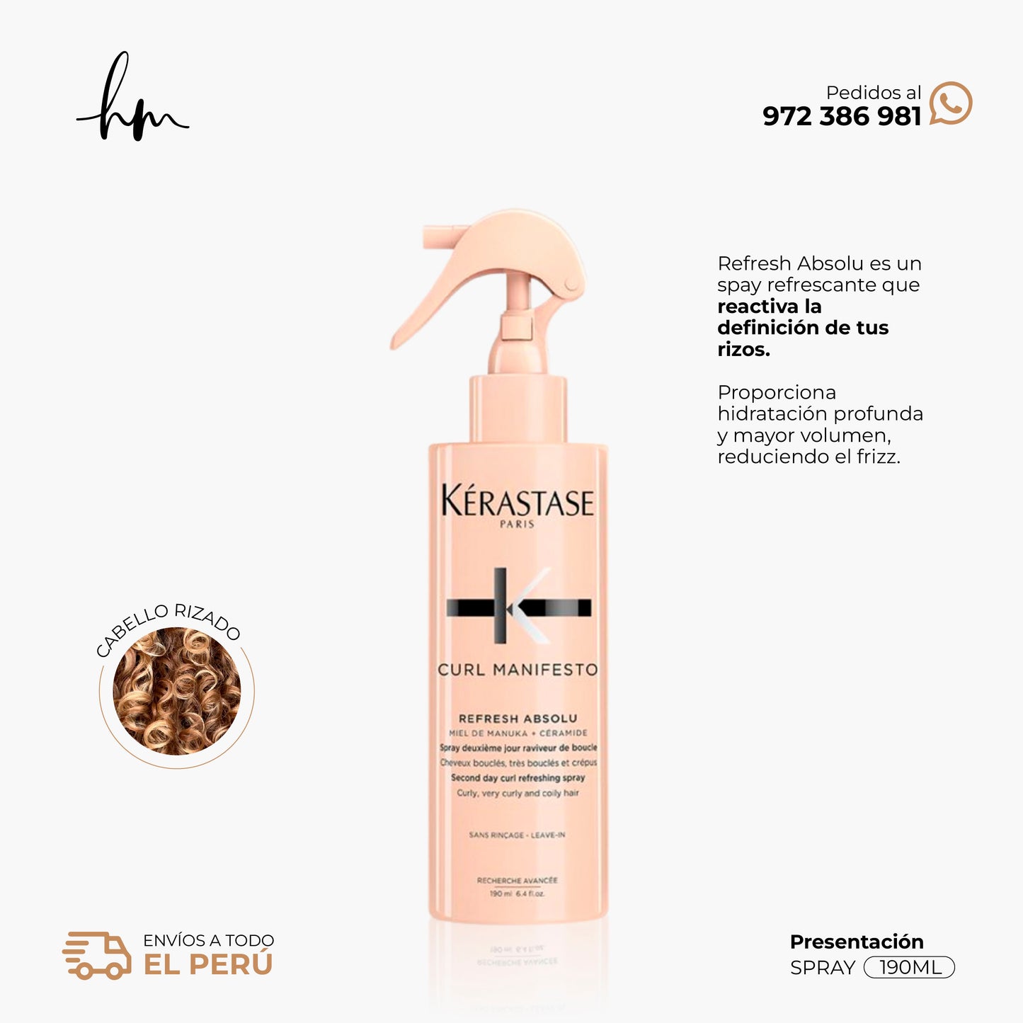 KÉRASTE CURL MANIFESTO • Spray Refresh Absolu 190ml