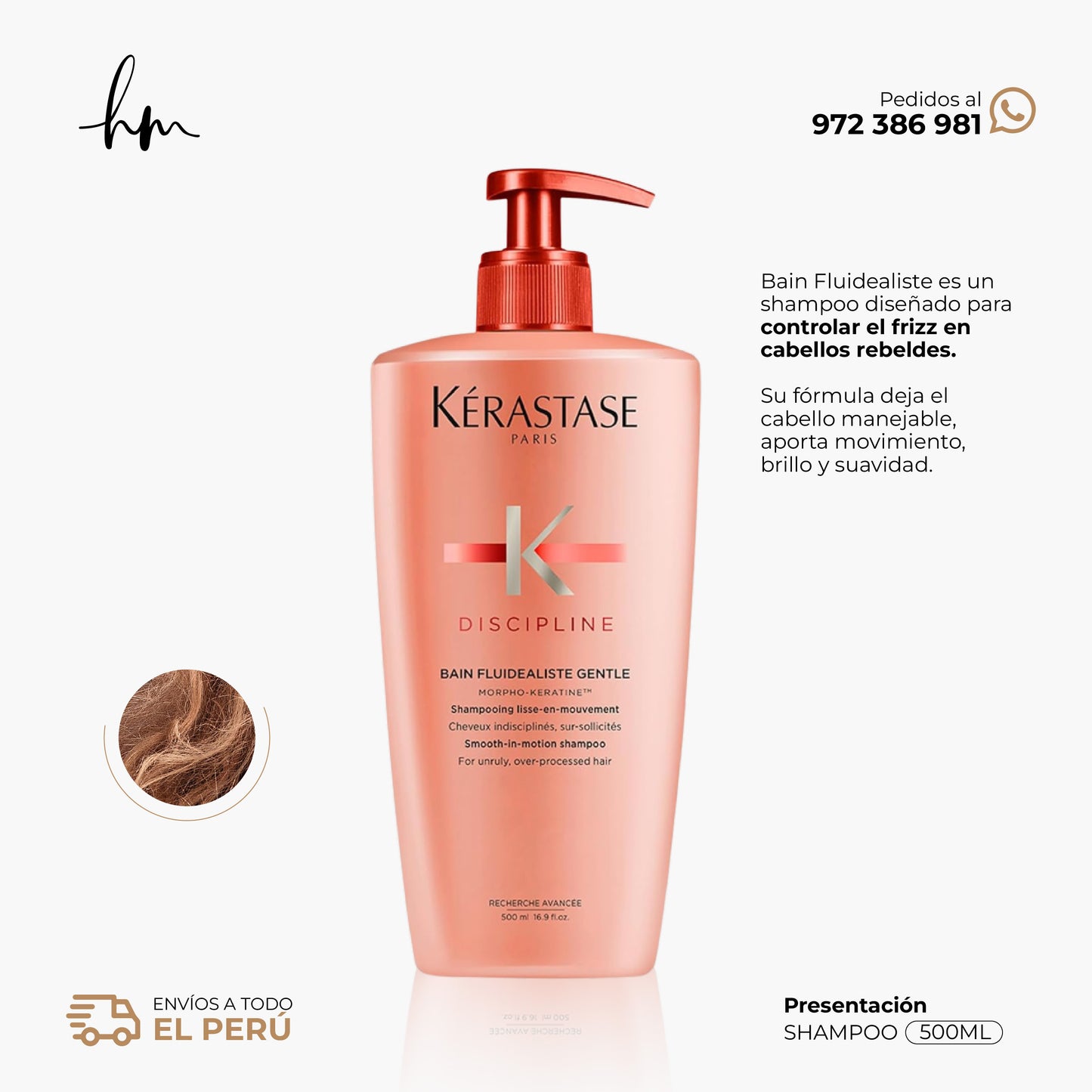 KÉRASTE DISCIPLINE • Shampoo Bain Fluidealiste 500ml