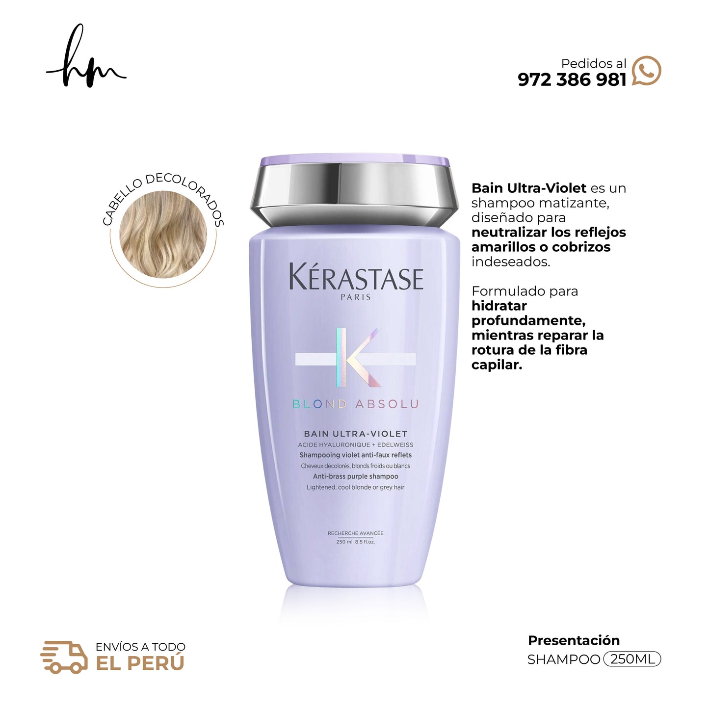KÉRASTASE BLOND ABSOLU • Shampoo Bain Ultra Violet 250ml