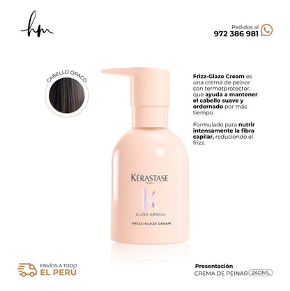 KÉRASTASE GLOSS ABSOLU • Crema de Peinar Frizz Glaze Cream 240ml