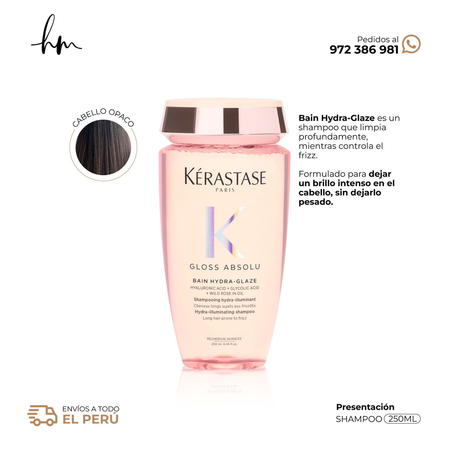 KÉRASTASE GLOSS ABSOLU • Shampoo Bain Hydra 250ml