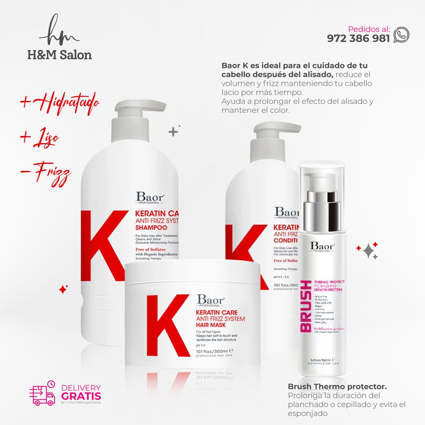 BAOR K - TRIO KERATIN CARE + BRUSH