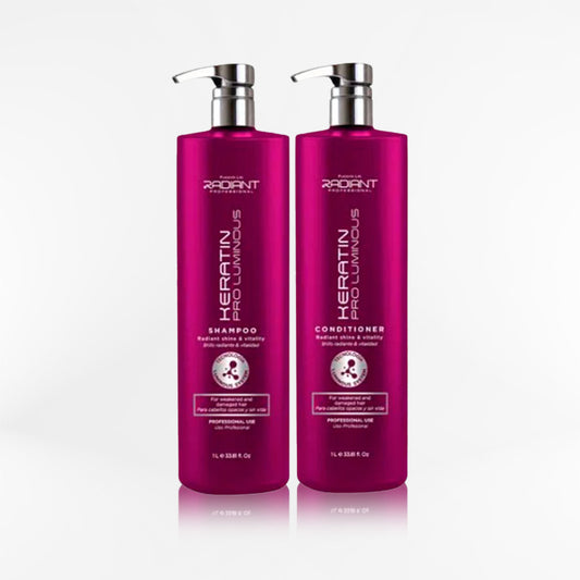 RADIANT - KERATIN PRO LUMINOUS DUO Shampoo + acondicionador 1000 ml