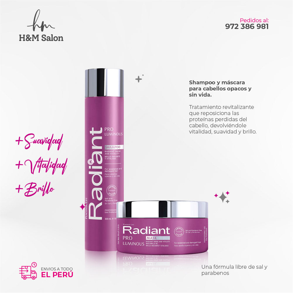 RADIANT - KERATIN PRO LUMINOUS DUO Shampoo + mascara
