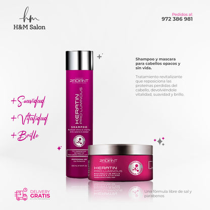 RADIANT - KERATIN PRO LUMINOUS DUO Shampoo + mascara