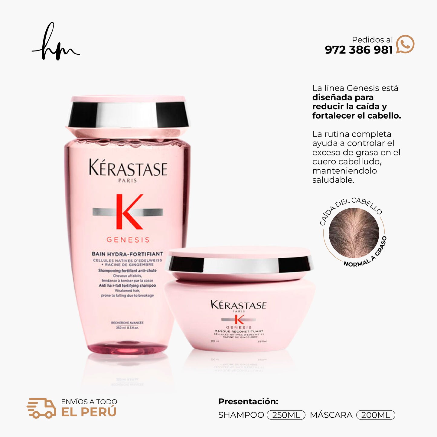 KÉRASTE GENESIS • DUO Shampoo + Máscara (Graso)