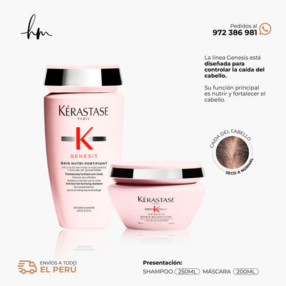 KÉRASTE GENESIS • DUO Shampoo + Máscara (Seco)