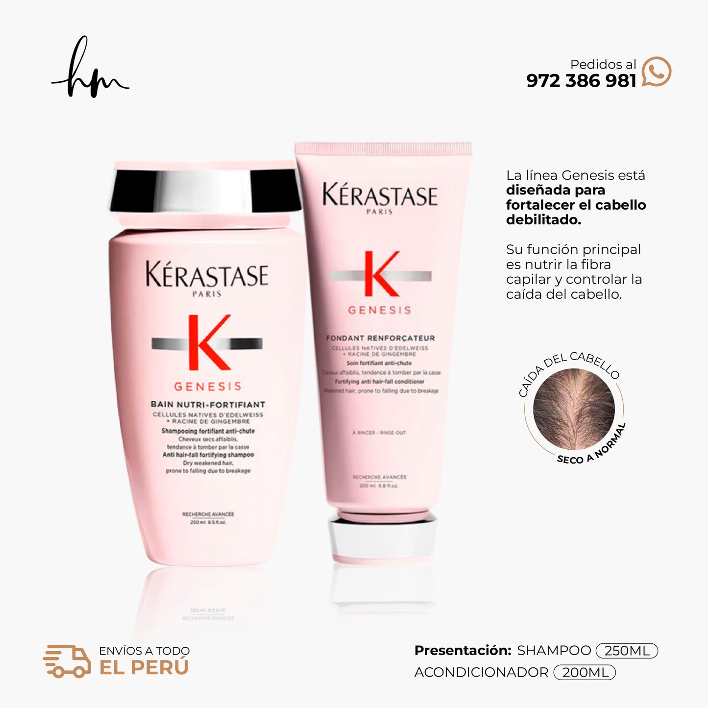 KÉRASTE GENESIS • DUO Shampoo + Acondicionador (Seco)