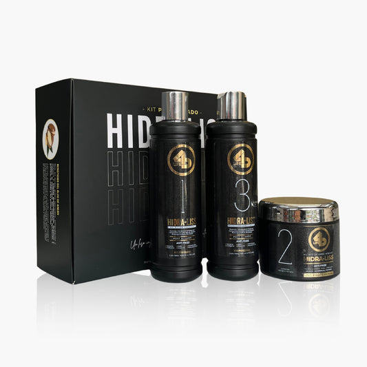 4D PROFESSIONAL - KIT HIDRA-LISS shampoo + mascara + acondicionador 400 ml