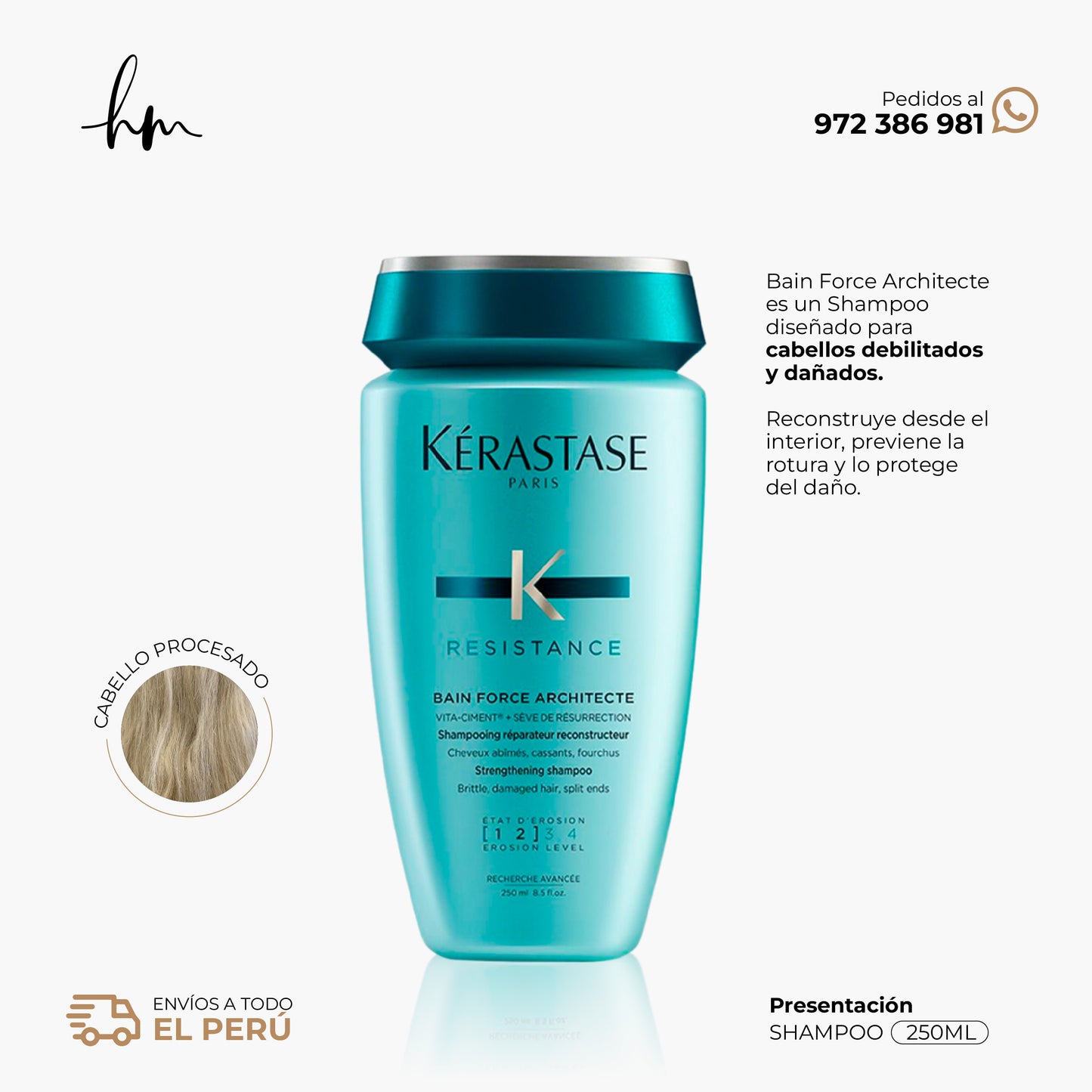 KÉRASTE RESISTANCE • Shampoo Bain Force Architecte 250ml