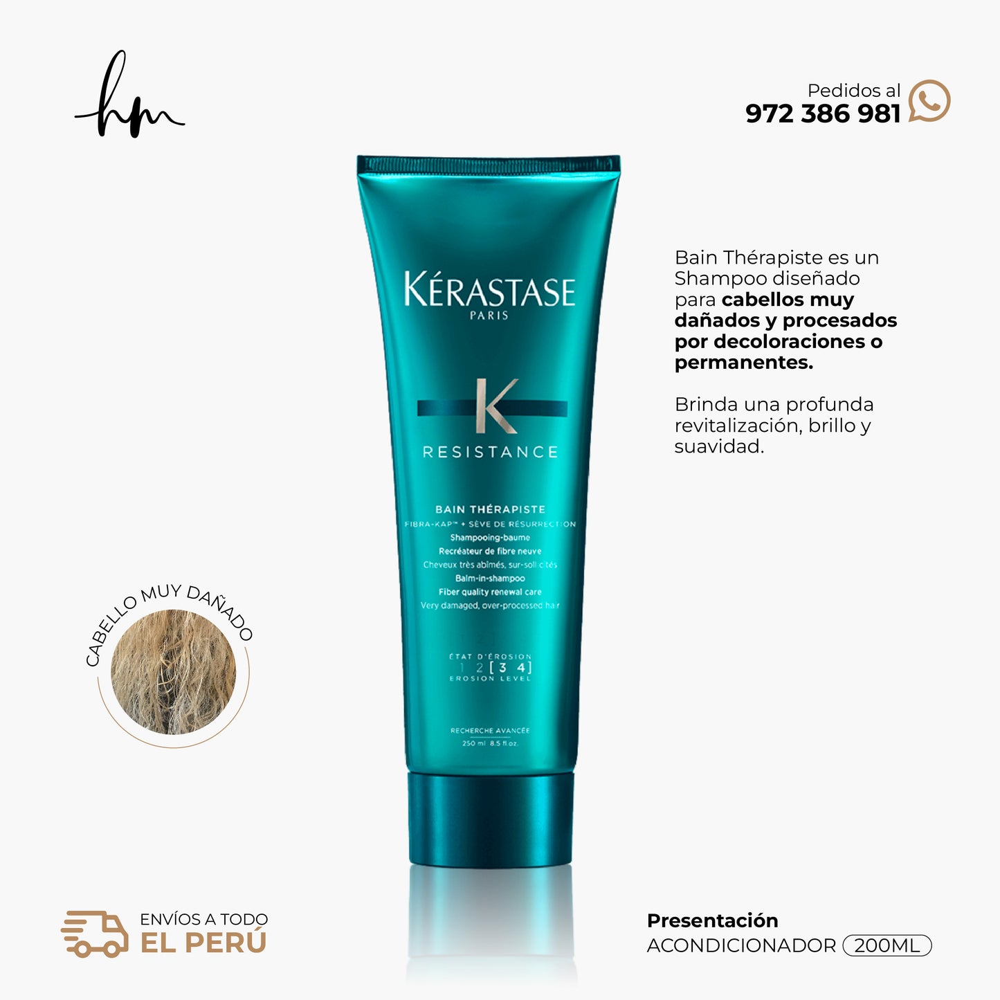 KÉRASTE RESISTANCE • Shampoo Bain Therapiste 250ml