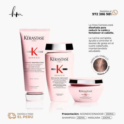 KÉRASTE GENESIS • TRIO Shampoo + Acondicionador + Máscara (Seco)