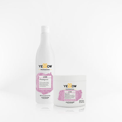 YELLOW - LISS DUO shampoo y mascara anti-frizz post alisado 500 gr