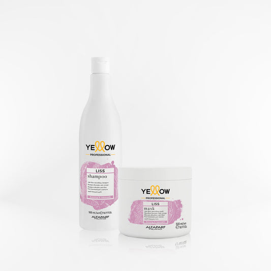 YELLOW - LISS DUO shampoo y mascara anti-frizz post alisado 500 gr