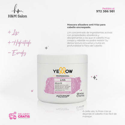 YELLOW - LISS Mascara anti-frizz post alisado 500 gr
