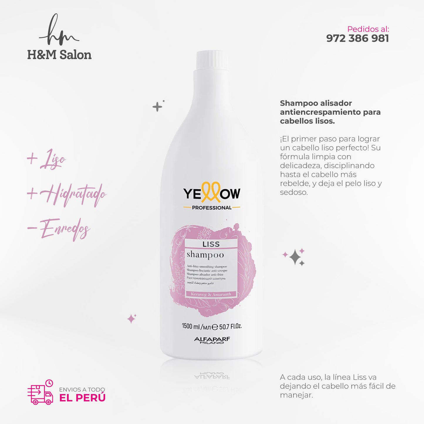 YELLOW - LISS Shampoo anti-frizz post alisado 1.5 L