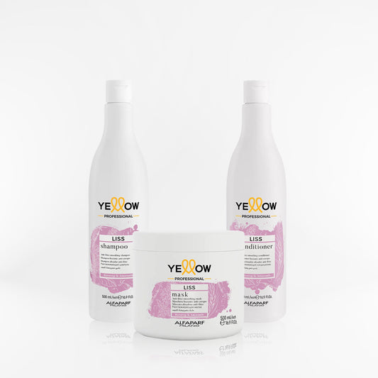 YELLOW - LISS TRIPACK anti-frizz post alisado 500 gr