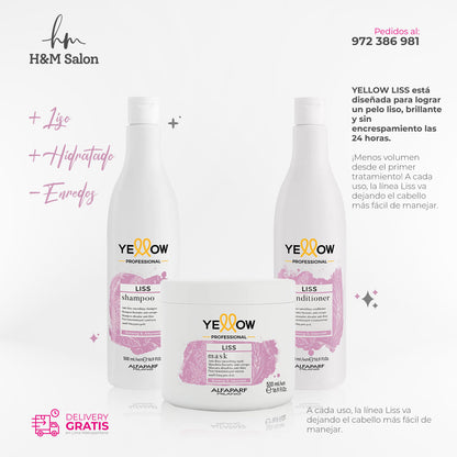 YELLOW - LISS TRIPACK anti-frizz post alisado 500 gr