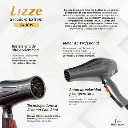 LIZZE EXTREME | Secadora Profesional 2400W