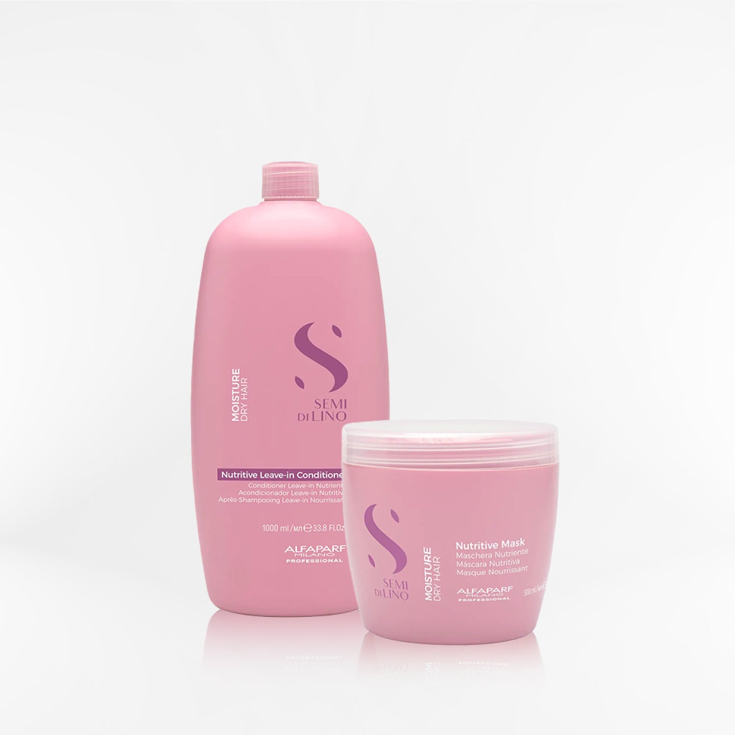 ALFAPARF SEMI DI LINO - Moisture nutritive duo shampoo 1000 ml + mask 500 gr