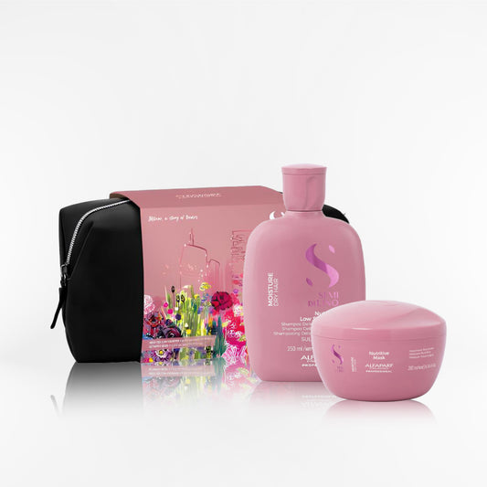 ALFAPARF SEMI DI LINO - Moisture nutritive duo shampoo + mask + neceser