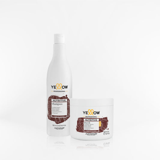 YELLOW - NUTRITIVE DUO Shampoo y mascara para cabello seco