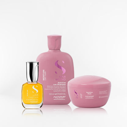 ALFAPARF SEMI DI LINO - Moisture nutritive duo + Oil Cristalli Sublime