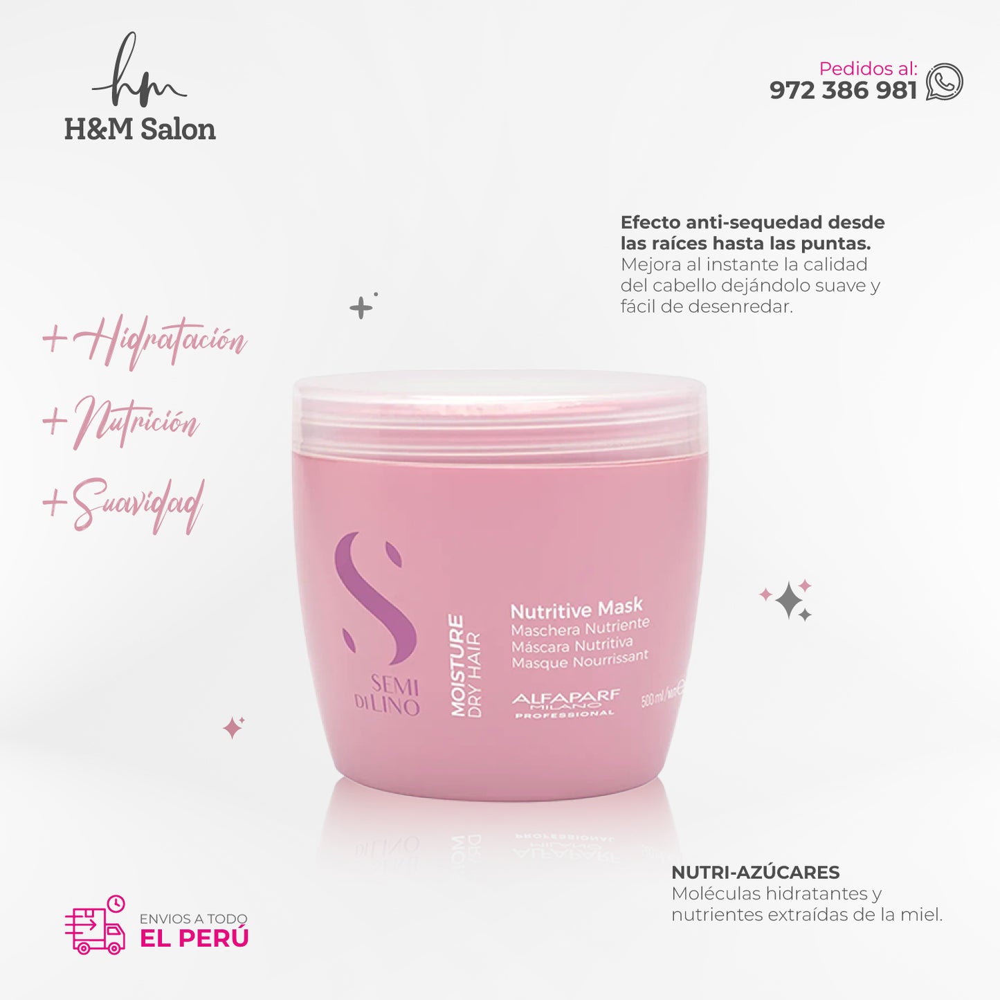 ALFAPARF SEMI DI LINO - Moisture nutritive duo shampoo 1000 ml + mask 500 gr