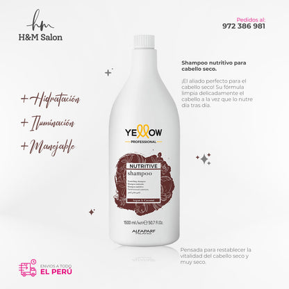 YELLOW - NUTRITIVE Shampoo para cabello seco 1.5L