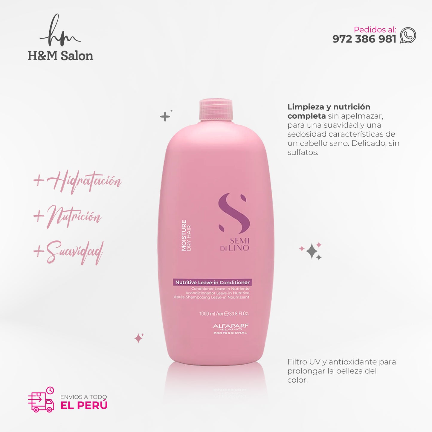 ALFAPARF SEMI DI LINO - Moisture nutritive duo shampoo 1000 ml + mask 500 gr