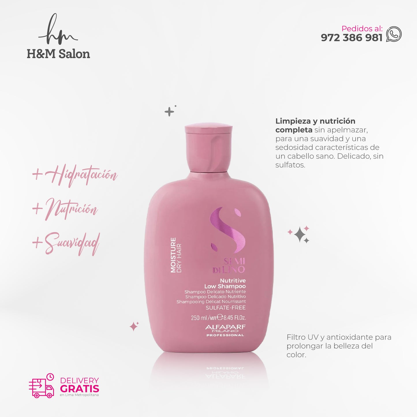ALFAPARF SEMI DI LINO - Moisture nutritive duo shampoo + mask + neceser