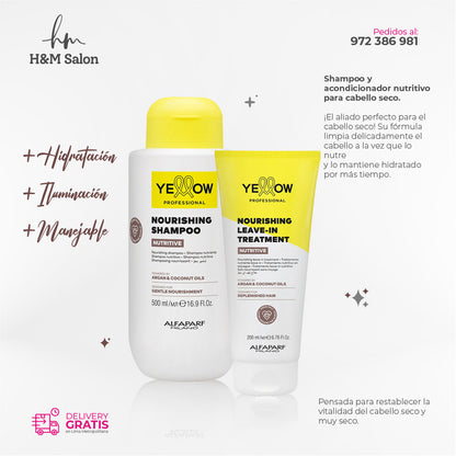 YELLOW - NUTRITIVE DUO Shampoo y Leave-in para cabello seco