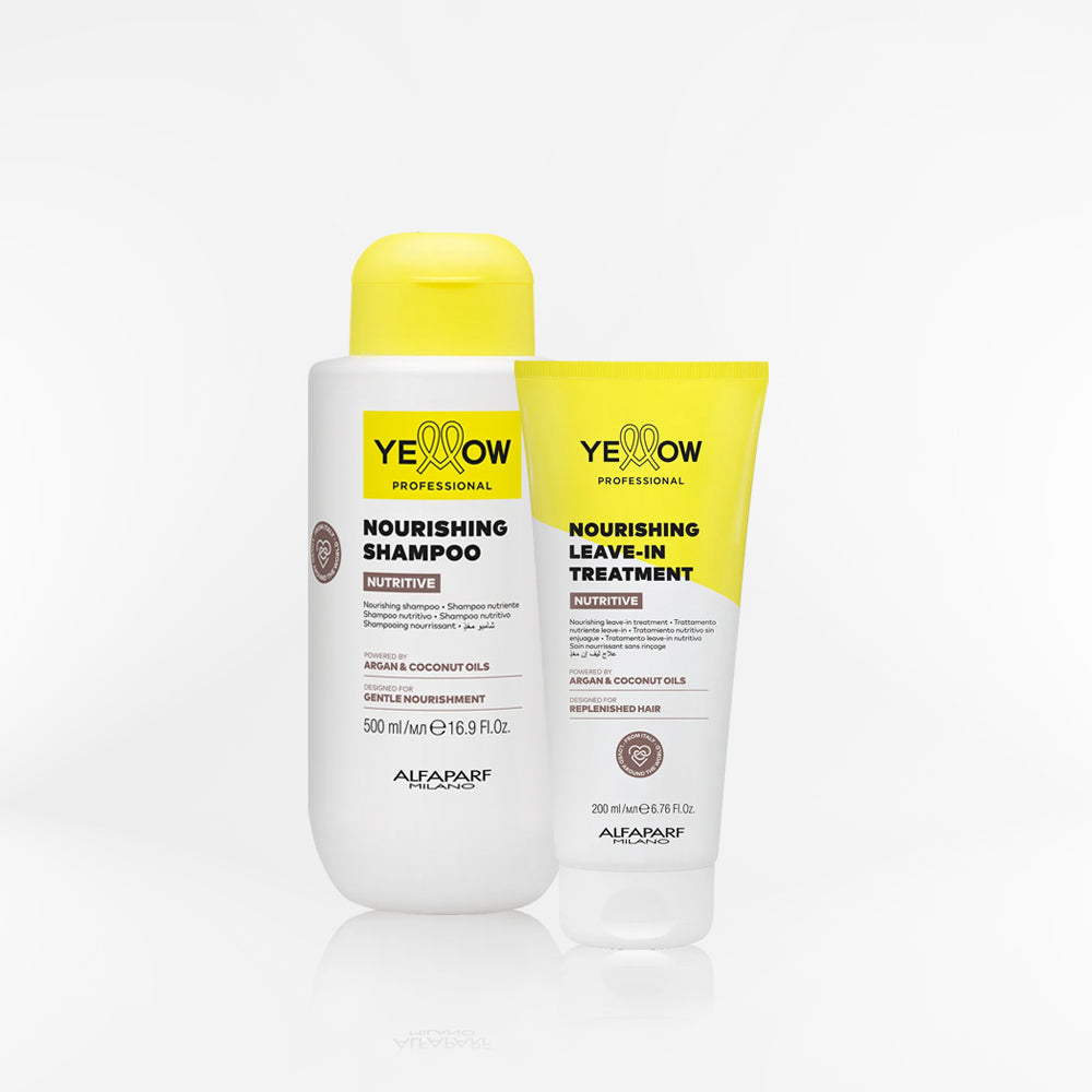 YELLOW - NUTRITIVE DUO Shampoo y Leave-in para cabello seco