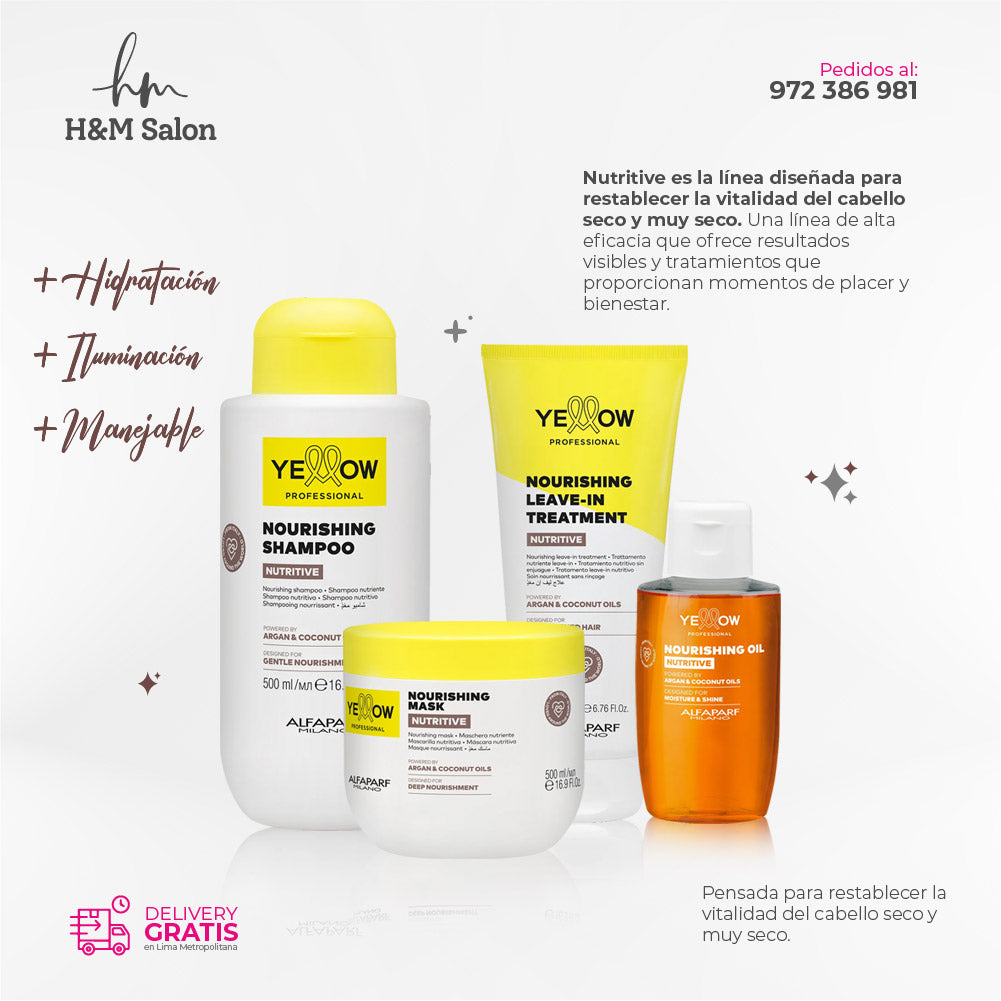 YELLOW - NUTRITIVE TRIPACK + OLEO para cabello seco