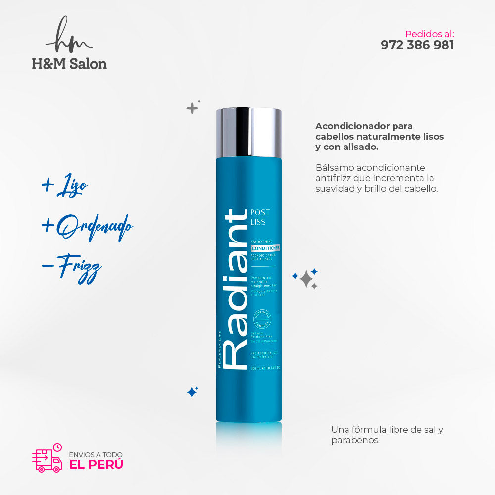 RADIANT - POST LISS TRIO Shampoo + mascara + acondicionador