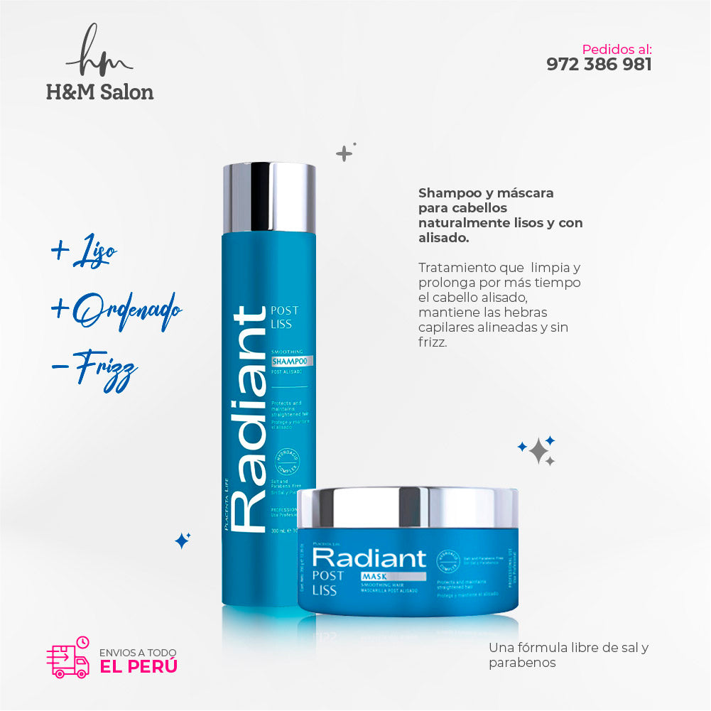 RADIANT - POST LISS DUO Shampoo + mascara