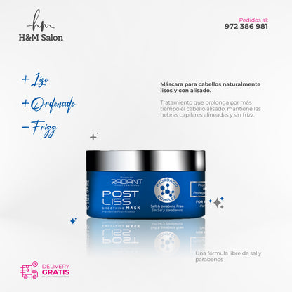 RADIANT - POST LISS TRIO Shampoo + mascara + acondicionador