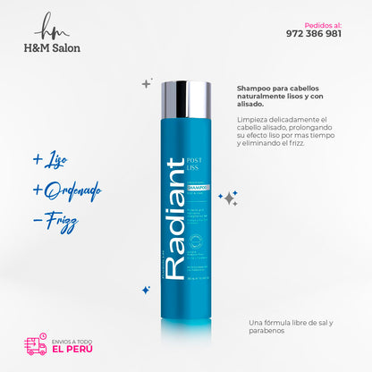 RADIANT - POST LISS TRIO Shampoo + mascara + acondicionador