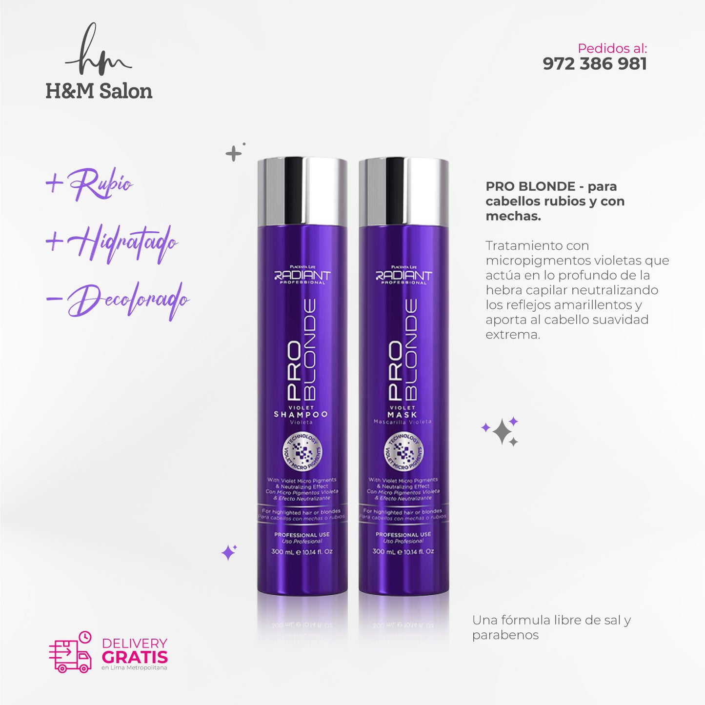 RADIANT - PRO BLONDE DUO Shampoo + mascara